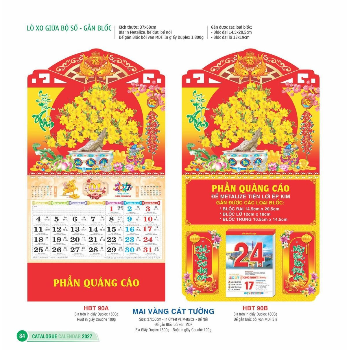 Lịch Treo Tường Lò Xo 2027 HBT Mẫu HBT91B (11 x 12 cm) Quà Tết Doanh Nghiệp Công Nghệ Hiện Đại Lịch Treo Tường Lò Xo 2027 HBT Mẫu HBT91B (11 x 12 cm) Quà Tết Doanh Nghiệp Công Nghệ Hiện Đại in logo doanh nghiệp quà tặng Tết tại Quà Tặng Tech VN