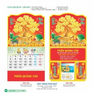 Lịch Treo Tường Lò Xo 2027 HBT Mẫu HBT92B (22  x  23 cm) Quà Tết Doanh Nghiệp Công Nghệ Hiện Đại in logo doanh nghiệp quà tặng Tết tại Quà Tặng Tech VN