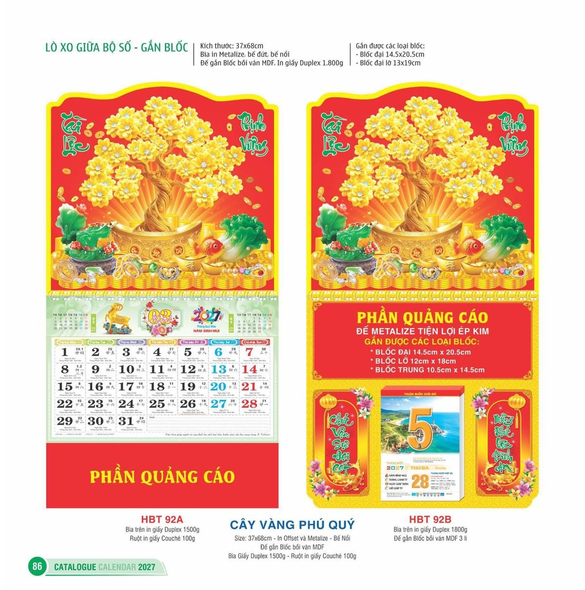 Lịch Treo Tường Lò Xo 2027 HBT Mẫu HBT92B (22 x 23 cm) Quà Tết Doanh Nghiệp Công Nghệ Hiện Đại Lịch Treo Tường Lò Xo 2027 HBT Mẫu HBT92B (22 x 23 cm) Quà Tết Doanh Nghiệp Công Nghệ Hiện Đại in logo doanh nghiệp quà tặng Tết tại Quà Tặng Tech VN