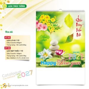 Lịch Treo Tường 2027 HT Mẫu HT45 (40 x 60cm) Quà Tết Doanh Nghiệp Công Nghệ Hiện Đại in logo doanh nghiệp quà tặng Tết tại Quà Tặng Tech VN