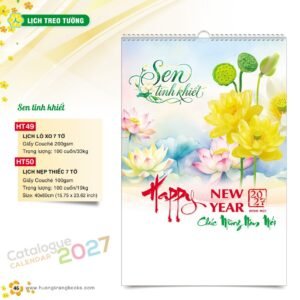 Lịch Treo Tường 2027 HT Mẫu HT49 (40 x 60cm) Quà Tết Doanh Nghiệp Công Nghệ Hiện Đại in logo doanh nghiệp quà tặng Tết tại Quà Tặng Tech VN
