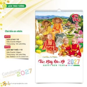 Lịch Treo Tường 2027 HT Mẫu HT53 (40 x 60cm) Quà Tết Doanh Nghiệp Công Nghệ Hiện Đại in logo doanh nghiệp quà tặng Tết tại Quà Tặng Tech VN