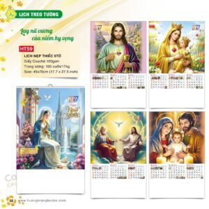 Lịch Treo Tường Nẹp Thiếc 2027 HT Mẫu HT59 (45 x 70cm) Quà Tết Doanh Nghiệp Công Nghệ Hiện Đại in logo doanh nghiệp quà tặng Tết tại Quà Tặng Tech VN