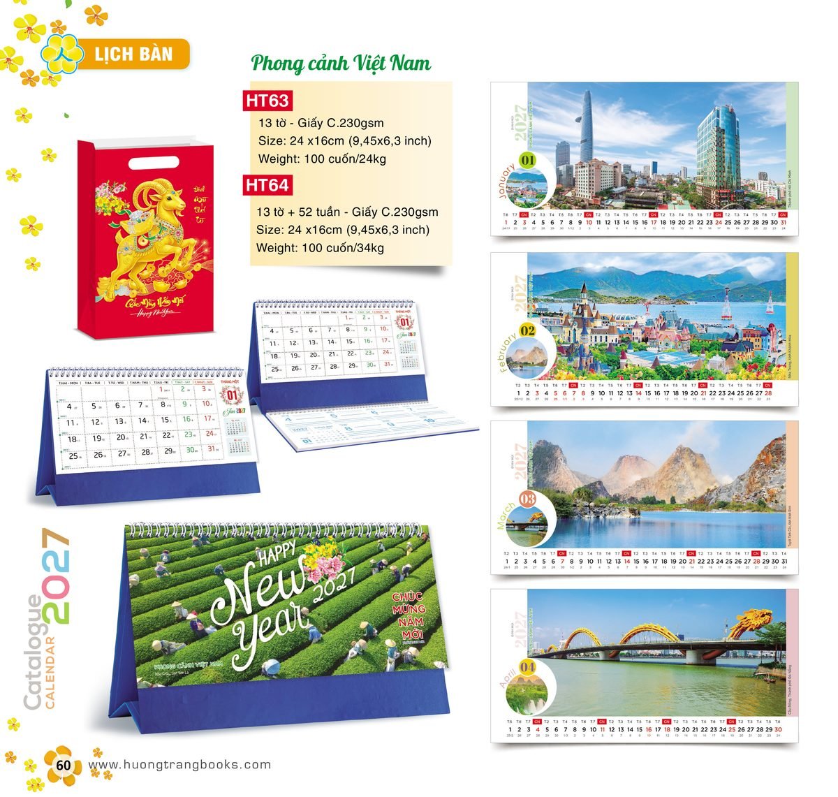 Lịch Để Bàn 2027 HT Mẫu HT63 (24 x 16cm) Quà Tết Doanh Nghiệp Công Nghệ Hiện Đại Lịch Để Bàn 2027 HT Mẫu HT63 (24 x 16cm) Quà Tết Doanh Nghiệp Công Nghệ Hiện Đại in logo doanh nghiệp quà tặng Tết tại Quà Tặng Tech VN