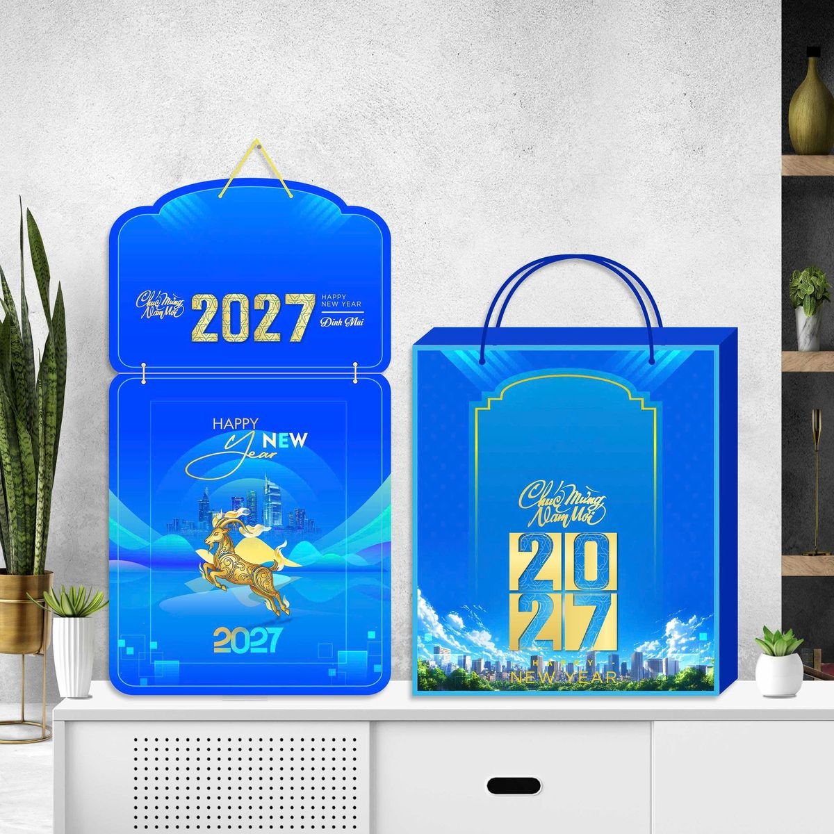 Lịch Khánh Gỗ Lamina 2 Đầu 2027 LM2D_056 - Quà Tặng Tech