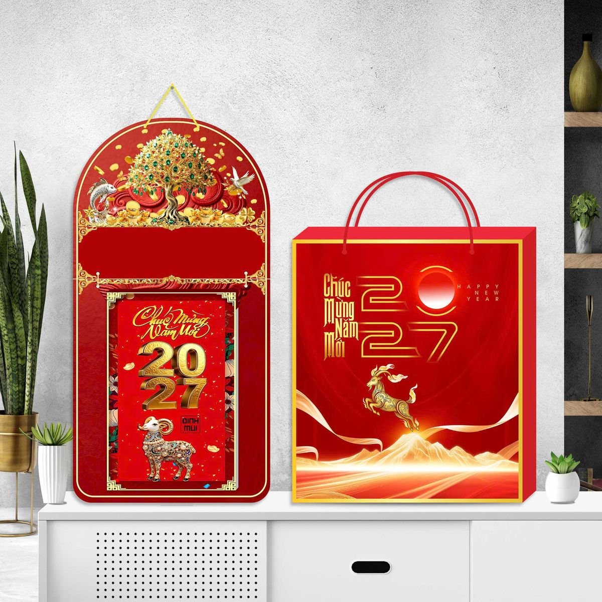 Lịch Khánh Gỗ Lamina 2 Đầu 2027 LM2D_058 - Quà Tặng Tech