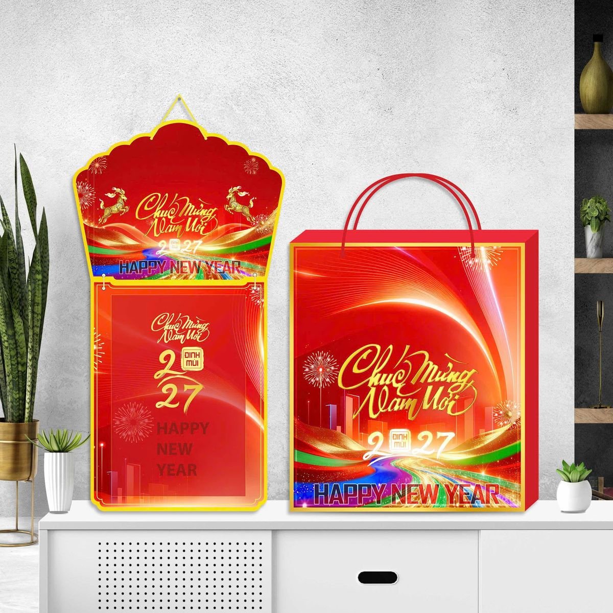 Lịch Khánh Gỗ Lamina 2 Đầu 2027 LM2D_063 - Quà Tặng Tech