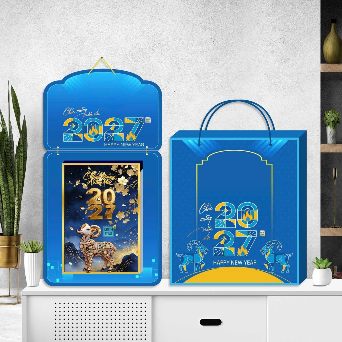 Lịch Khánh Gỗ Lamina 2 Đầu 2027 LM2D_065 - Quà Tặng Tech