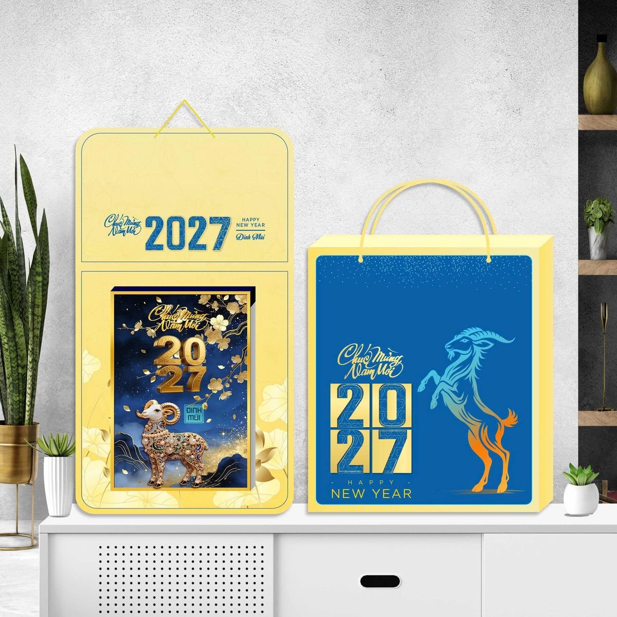 Lịch Khánh Gỗ Lamina 2 Đầu 2027 LM2D_066 - Quà Tặng Tech