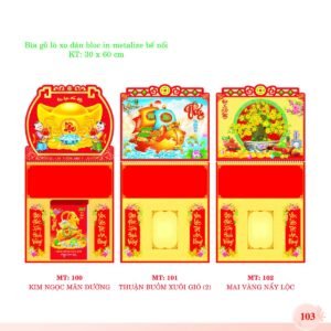 Bìa Lò Xo Dán Bloc 2027 MT Mẫu MT101 (30 x 60cm) Quà Tết Doanh Nghiệp Công Nghệ Hiện Đại in logo doanh nghiệp quà tặng Tết tại Quà Tặng Tech VN