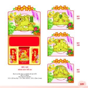 Bìa Lò Xo Dán Bloc 2027 MT Mẫu MT130 (37 x 68cm) Quà Tết Doanh Nghiệp Công Nghệ Hiện Đại in logo doanh nghiệp quà tặng Tết tại Quà Tặng Tech VN