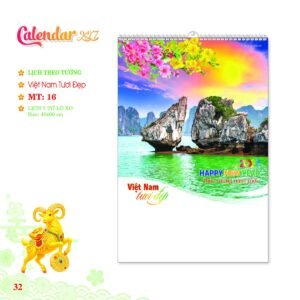 Lịch Treo Tường Lò Xo 2027 MT Mẫu MT16 (40 x 60cm) Quà Tết Doanh Nghiệp Công Nghệ Hiện Đại in logo doanh nghiệp quà tặng Tết tại Quà Tặng Tech VN