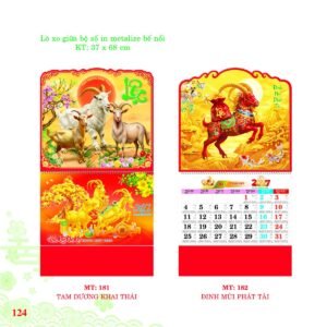 Lịch Treo Tường Lò Xo 2027 MT Mẫu MT181 (37 x 68cm) Quà Tết Doanh Nghiệp Công Nghệ Hiện Đại in logo doanh nghiệp quà tặng Tết tại Quà Tặng Tech VN