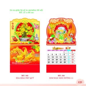 Lịch Treo Tường Lò Xo 2027 MT Mẫu MT183 - Kim Ngọc Mãn Đường (37 x 68cm) Quà Tết Doanh Nghiệp Công Nghệ Hiện Đại in logo doanh nghiệp quà tặng Tết tại Quà Tặng Tech VN