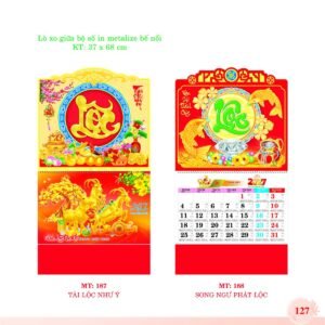 Lịch Treo Tường Lò Xo 2027 MT Mẫu MT187 (37 x 68cm) Quà Tết Doanh Nghiệp Công Nghệ Hiện Đại in logo doanh nghiệp quà tặng Tết tại Quà Tặng Tech VN
