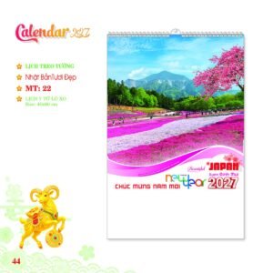 Lịch Treo Tường Lò Xo 2027 MT Mẫu MT22 (40 x 60cm) Quà Tết Doanh Nghiệp Công Nghệ Hiện Đại in logo doanh nghiệp quà tặng Tết tại Quà Tặng Tech VN