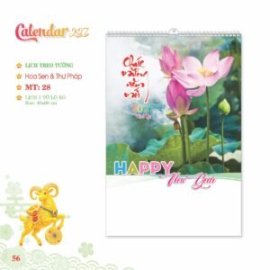 Lịch Treo Tường Lò Xo 2027 MT Mẫu MT28 (40 x 60cm) Quà Tết Doanh Nghiệp Công Nghệ Hiện Đại in logo doanh nghiệp quà tặng Tết tại Quà Tặng Tech VN