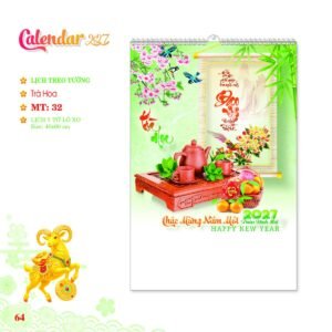 Lịch Treo Tường Lò Xo 2027 MT Mẫu MT32 (40 x 60cm) Quà Tết Doanh Nghiệp Công Nghệ Hiện Đại in logo doanh nghiệp quà tặng Tết tại Quà Tặng Tech VN