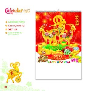 Lịch Treo Tường Lò Xo 2027 MT Mẫu MT35 (40 x 60cm) Quà Tết Doanh Nghiệp Công Nghệ Hiện Đại in logo doanh nghiệp quà tặng Tết tại Quà Tặng Tech VN