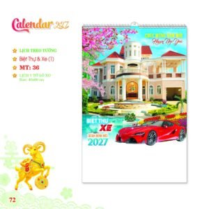 Lịch Treo Tường Lò Xo 2027 MT Mẫu MT36 (40 x 60cm) Quà Tết Doanh Nghiệp Công Nghệ Hiện Đại in logo doanh nghiệp quà tặng Tết tại Quà Tặng Tech VN