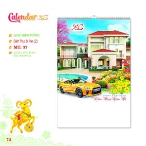 Lịch Treo Tường Lò Xo 2027 MT Mẫu MT37 (40 x 60cm) Quà Tết Doanh Nghiệp Công Nghệ Hiện Đại in logo doanh nghiệp quà tặng Tết tại Quà Tặng Tech VN