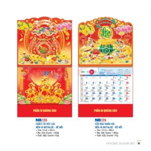 Lịch Bìa Treo 2027 NB Mẫu NB174 (29 x 41 cm) Quà Tết Doanh Nghiệp Công Nghệ Hiện Đại in logo doanh nghiệp quà tặng Tết tại Quà Tặng Tech VN