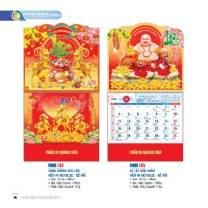 Lịch Treo Tường Lò Xo 2027 NB Mẫu NB183 (37 x 68cm) Quà Tết Doanh Nghiệp Công Nghệ Hiện Đại in logo doanh nghiệp quà tặng Tết tại Quà Tặng Tech VN
