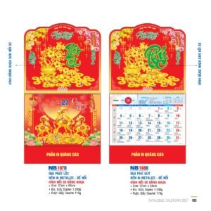 Lịch Bìa Treo 2027 NB Mẫu NB198D (29 x 41 cm) Quà Tết Doanh Nghiệp Công Nghệ Hiện Đại in logo doanh nghiệp quà tặng Tết tại Quà Tặng Tech VN