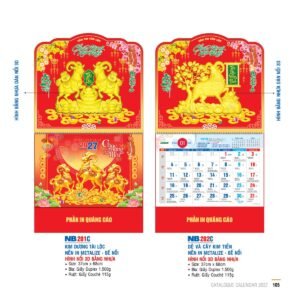 Lịch Bìa Treo 2027 NB Mẫu NB202C (29 x 41 cm) Quà Tết Doanh Nghiệp Công Nghệ Hiện Đại in logo doanh nghiệp quà tặng Tết tại Quà Tặng Tech VN