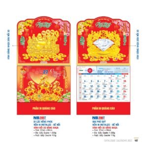 Lịch Bìa Treo 2027 NB Mẫu NB206T (29 x 41 cm) Quà Tết Doanh Nghiệp Công Nghệ Hiện Đại in logo doanh nghiệp quà tặng Tết tại Quà Tặng Tech VN