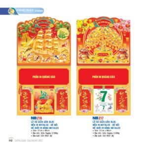 Lịch Treo Tường Lò Xo 2027 NB Mẫu NB217 (37 x 68cm) Quà Tết Doanh Nghiệp Công Nghệ Hiện Đại in logo doanh nghiệp quà tặng Tết tại Quà Tặng Tech VN