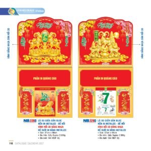 Lịch Treo Tường Lò Xo 2027 NB Mẫu NB229D (37 x 68cm) Quà Tết Doanh Nghiệp Công Nghệ Hiện Đại in logo doanh nghiệp quà tặng Tết tại Quà Tặng Tech VN