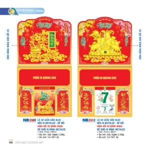 Lịch Treo Tường Lò Xo 2027 NB Mẫu NB240D (37 x 68cm) Quà Tết Doanh Nghiệp Công Nghệ Hiện Đại in logo doanh nghiệp quà tặng Tết tại Quà Tặng Tech VN