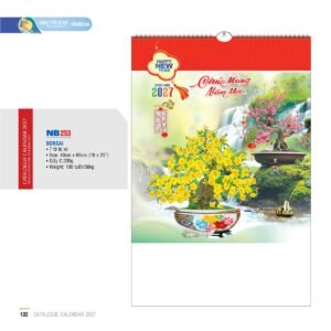 Lịch Treo Tường Lò Xo 2027 NB Mẫu NB253 (16 x 25 cm) Quà Tết Doanh Nghiệp Công Nghệ Hiện Đại in logo doanh nghiệp quà tặng Tết tại Quà Tặng Tech VN