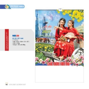 Lịch Treo Tường Lò Xo 2027 NB Mẫu NB258 (16 x 25 cm) Quà Tết Doanh Nghiệp Công Nghệ Hiện Đại in logo doanh nghiệp quà tặng Tết tại Quà Tặng Tech VN