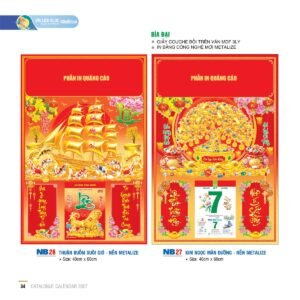 Lịch Bìa Treo 2027 NB Mẫu NB26 (40 x 60cm) Quà Tết Doanh Nghiệp Công Nghệ Hiện Đại in logo doanh nghiệp quà tặng Tết tại Quà Tặng Tech VN