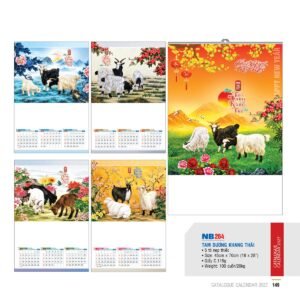 Lịch Treo Tường Nẹp Thiếc 2027 NB Mẫu NB264 (18 x 28 cm) Quà Tết Doanh Nghiệp Công Nghệ Hiện Đại in logo doanh nghiệp quà tặng Tết tại Quà Tặng Tech VN