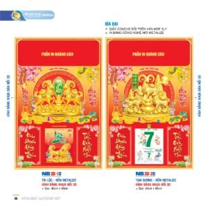 Lịch Bìa Treo 2027 NB Mẫu NB3D1D (40 x 60cm) Quà Tết Doanh Nghiệp Công Nghệ Hiện Đại in logo doanh nghiệp quà tặng Tết tại Quà Tặng Tech VN