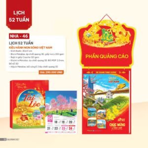 Lịch 52 Tuần 2027 NHA Mẫu NHA46 (30 x 41cm) Quà Tết Doanh Nghiệp Công Nghệ Hiện Đại in logo doanh nghiệp quà tặng Tết tại Quà Tặng Tech VN