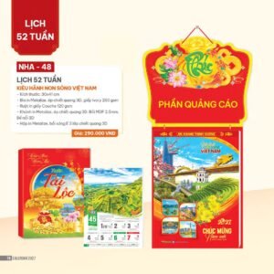 Lịch 52 Tuần 2027 NHA Mẫu NHA48 (30 x 41cm) Quà Tết Doanh Nghiệp Công Nghệ Hiện Đại in logo doanh nghiệp quà tặng Tết tại Quà Tặng Tech VN