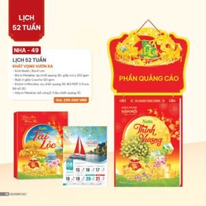 Lịch 52 Tuần 2027 NHA Mẫu NHA49 (30 x 41cm) Quà Tết Doanh Nghiệp Công Nghệ Hiện Đại in logo doanh nghiệp quà tặng Tết tại Quà Tặng Tech VN