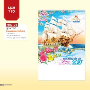 Lịch Treo Tường Lò Xo 2027 NHA Mẫu NHA73 - Thuận Buồm Xuôi Gió (40 x 60cm) Quà Tết Doanh Nghiệp Công Nghệ Hiện Đại in logo doanh nghiệp quà tặng Tết tại Quà Tặng Tech VN