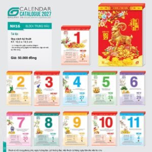 Lịch Bìa Treo 2027 NH Mẫu NH1617 (29 x 41 cm) Quà Tết Doanh Nghiệp Công Nghệ Hiện Đại in logo doanh nghiệp quà tặng Tết tại Quà Tặng Tech VN