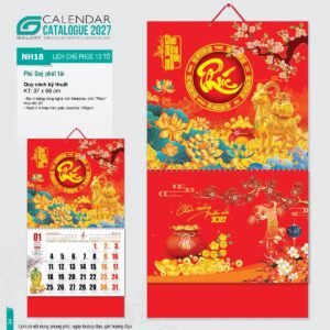 Lịch Bìa Treo 2027 NH Mẫu NH1819 (37 x 68cm) Quà Tết Doanh Nghiệp Công Nghệ Hiện Đại in logo doanh nghiệp quà tặng Tết tại Quà Tặng Tech VN