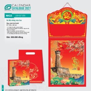 Lịch 52 Tuần 2027 NH Mẫu NH23 (30 x 40cm) Quà Tết Doanh Nghiệp Công Nghệ Hiện Đại in logo doanh nghiệp quà tặng Tết tại Quà Tặng Tech VN