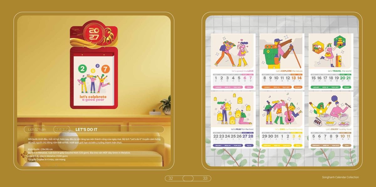 Lịch Bloc Cao Cấp Song Hạnh 2027 SH11 Quà Tết Doanh Nghiệp Công Nghệ Hiện Đại
