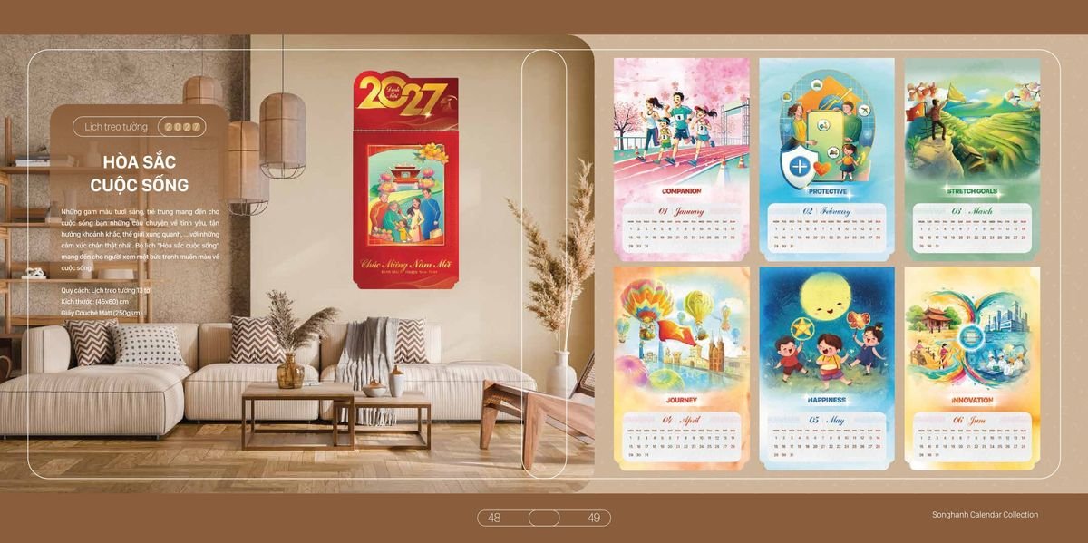 Lịch Bloc Cao Cấp Song Hạnh 2027 SH19 Quà Tết Doanh Nghiệp Công Nghệ Hiện Đại