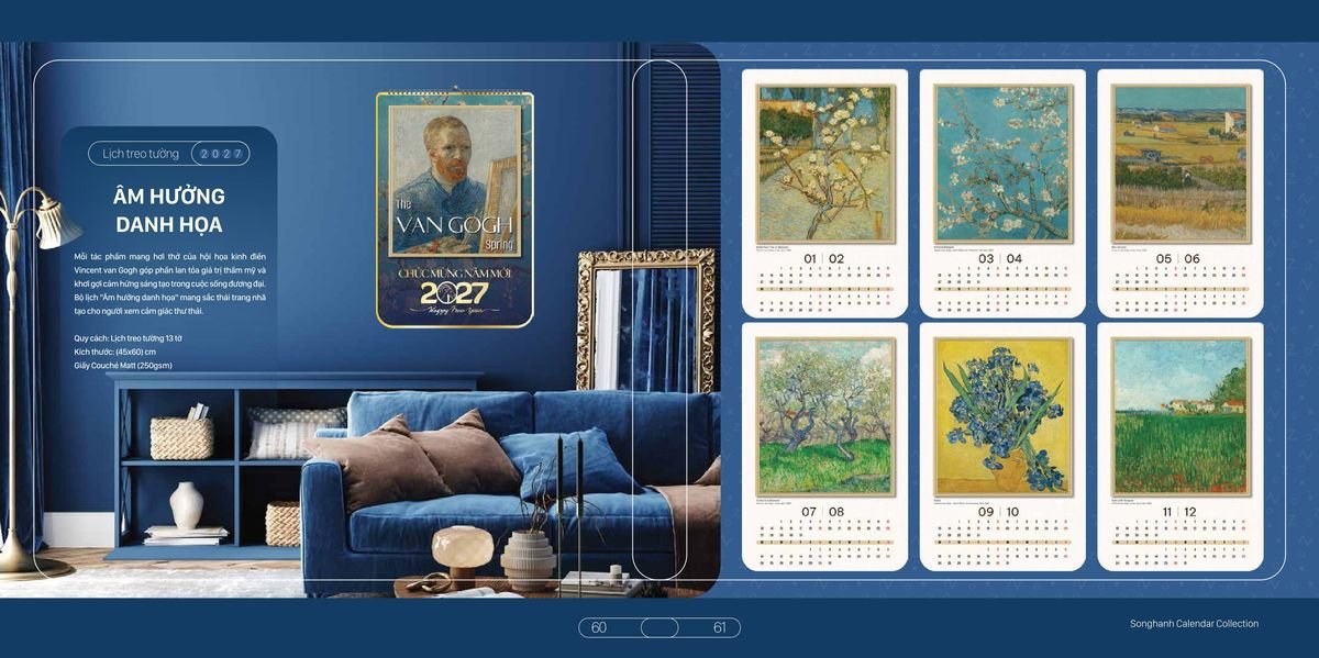Lịch Bloc Cao Cấp Song Hạnh 2027 SH25 Quà Tết Doanh Nghiệp Công Nghệ Hiện Đại