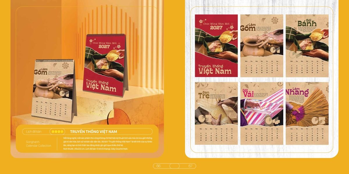 Lịch Bloc Cao Cấp SH 2027 SH28 Quà Tết Doanh Nghiệp Công Nghệ Hiện Đại