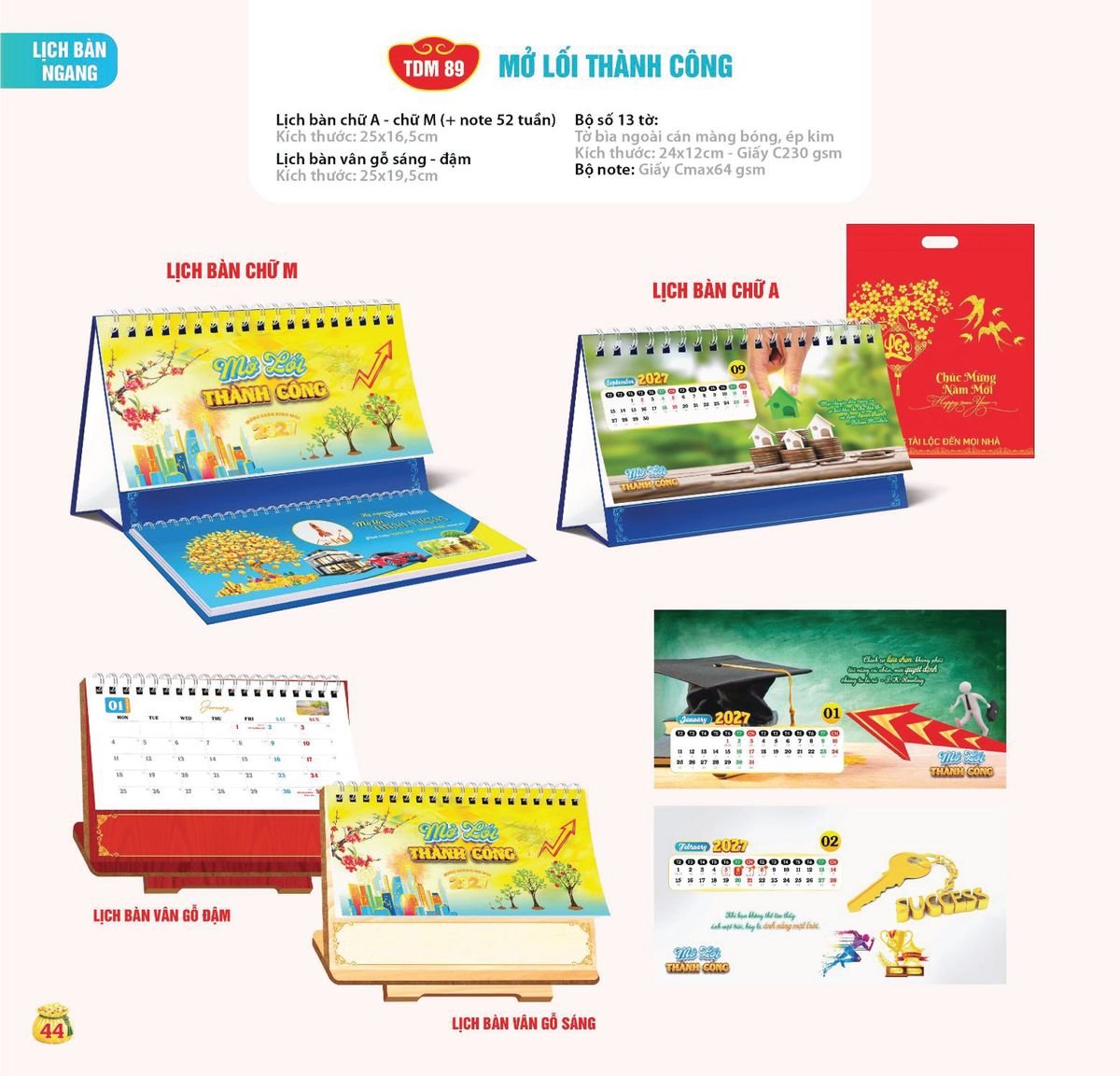 Lịch Bloc Siêu Cực Đại 2027 TDM TDM41 Quà Tết Doanh Nghiệp Công Nghệ Hiện Đại